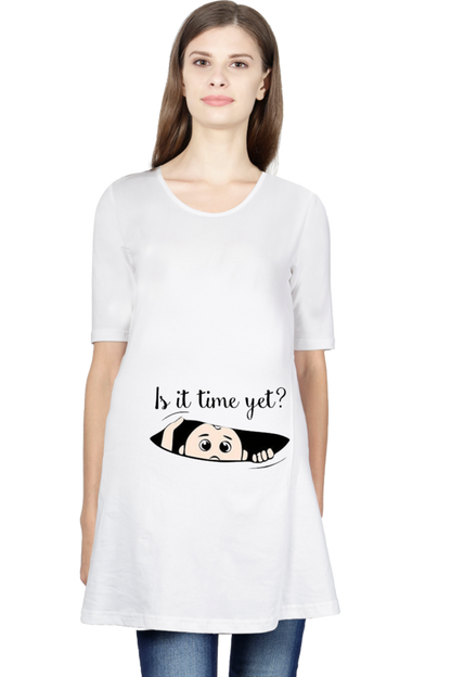 Is It Time Yet? Maternity Half-Sleeve T-Shirt