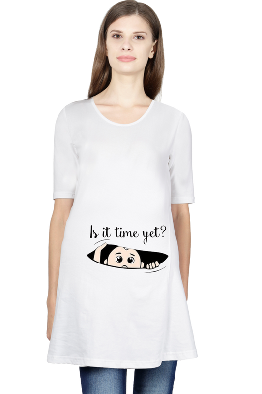 Is It Time Yet? Maternity Half-Sleeve T-Shirt